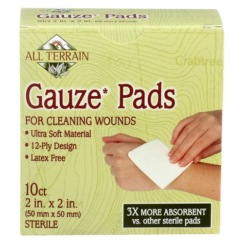 All Terrain Gauze Pads, Latex Free Size 2 X 2 Inches - 10 Ea